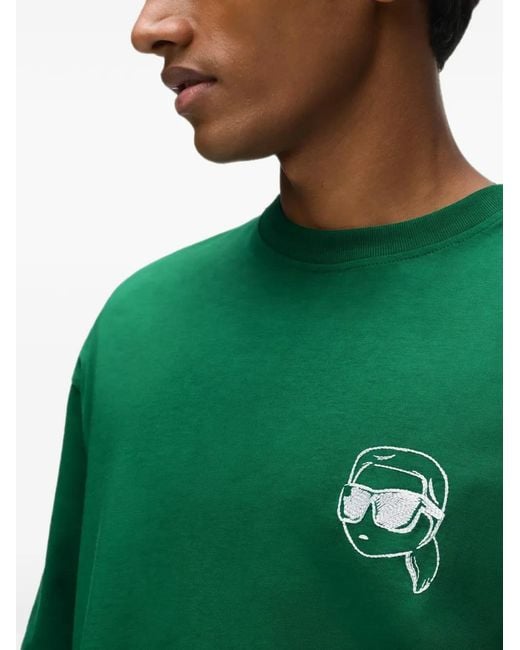 Karl Lagerfeld Green Ikon T-Shirt for men