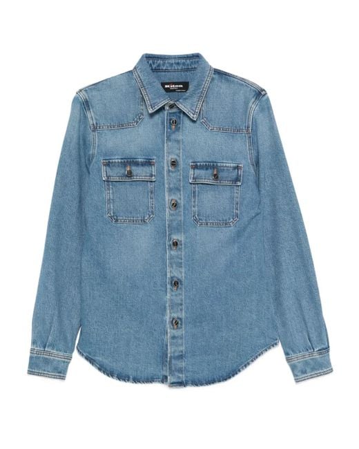 Kiton Blue Chest-Pockets Overshirt