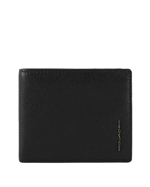 Piquadro Black Logo-Lettering Wallet