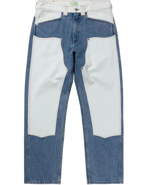 Aries Blue Two-Tone Jeans