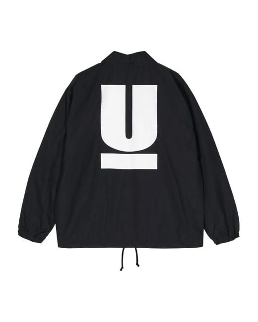 Undercover Black Logo-Print Bomber Jacket