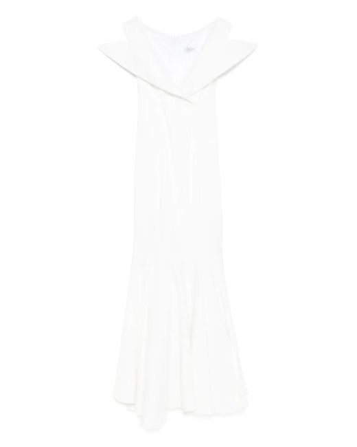 Vestiaire d'un Oiseau Libre Off-Shoulder Jurk in het White