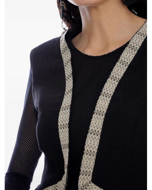 X Astrid Robe Longue À Empiècement En Mesh Amir Slama en coloris Black