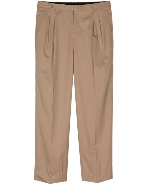 Brioni Natural Elba Tailored Wool Trousers for men