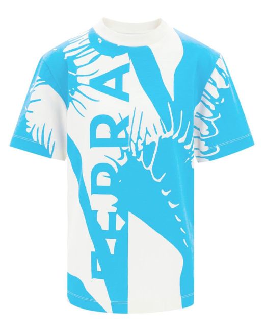 Camiseta con estampado Venus Ferragamo de color Blue