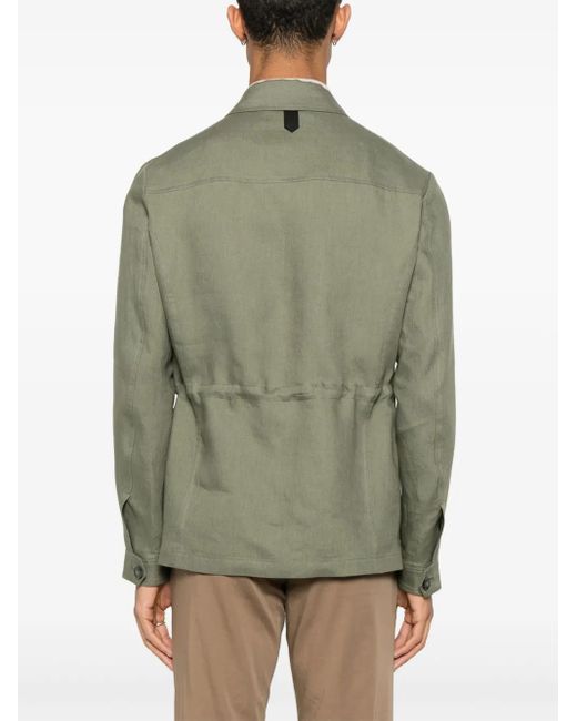 Canali Button-Up Jack in het Green voor heren