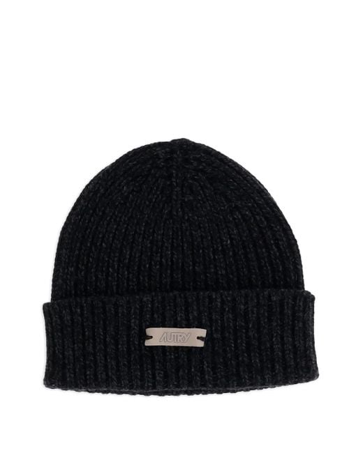 Autry Black Beanie Main Unic Knit for men