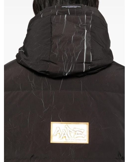 Aape By A Bathing Ape Wattierte Jacke Mit Knittereffekt in Black für Herren