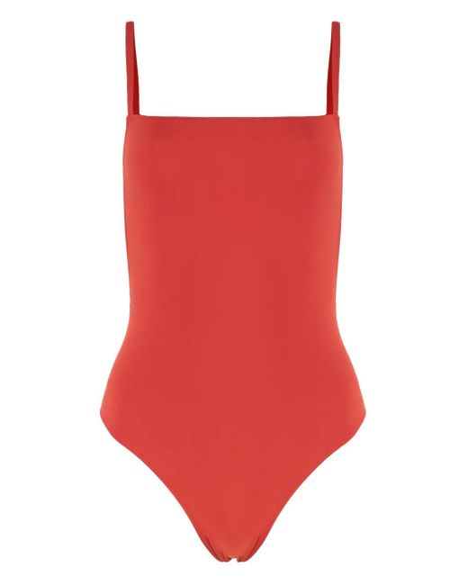 Lido Tre スクエアネック ワンピース水着 Red