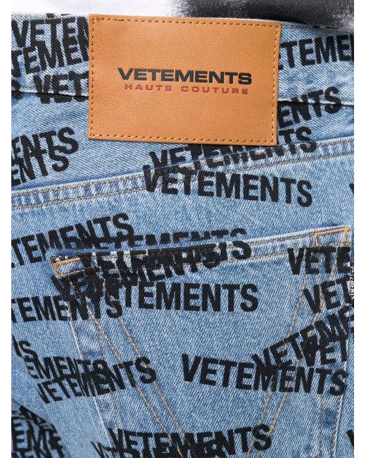 Vetements Jeans Blue for men