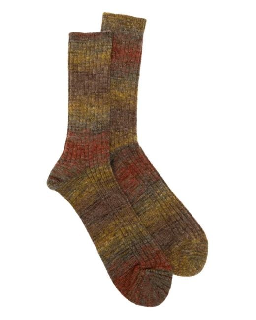 Anonymous Ism Brown Splash-Pattern Socks