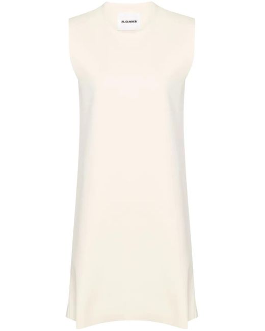 Jil Sander White Sleeveless Mini Dress