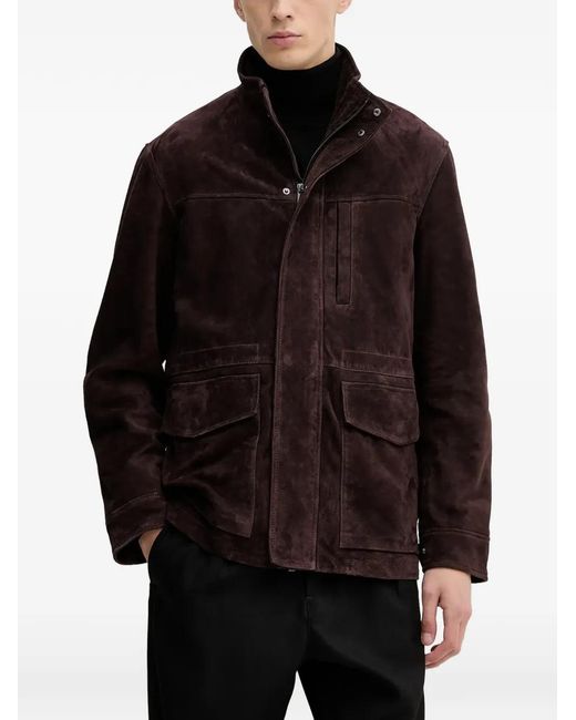 Trussardi Black Pocket Suede Jacket for men