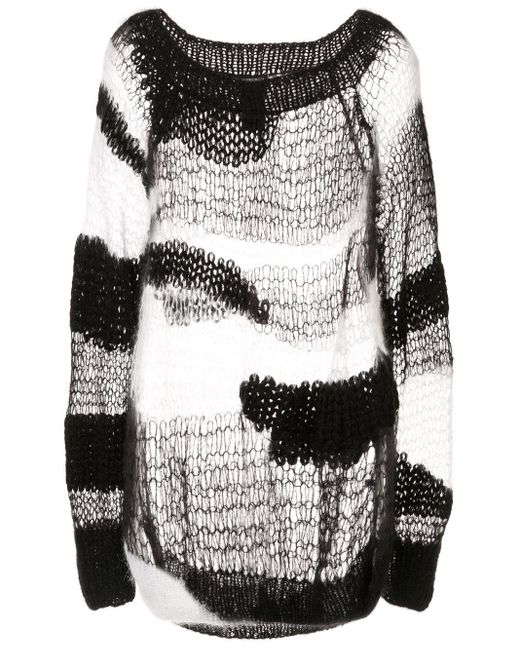 Ann Demeulemeester Black Whispery Hand Knitted Sweater