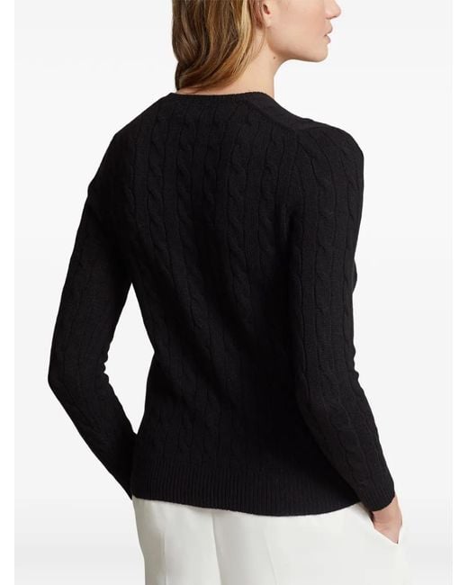Polo Ralph Lauren Blue Cable-Knit Logo Sweater