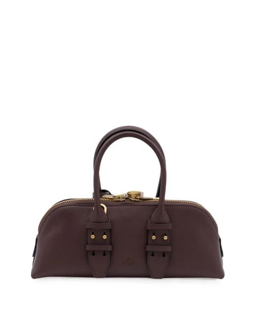 Pinko Brown Small Escape Leather Shoulder Bag