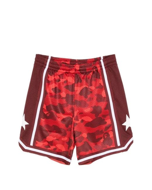 Bermudas Abc Camo Sta A Bathing Ape de hombre de color Red