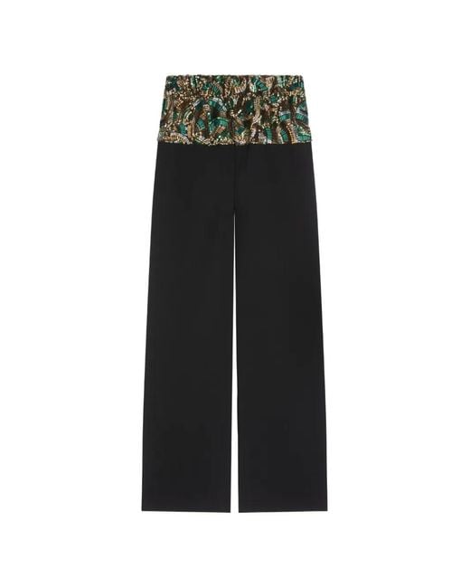 Dries Van Noten Black Sequin Trousers for men