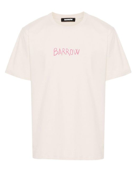 T-shirt con stampa di Barrow in Pink