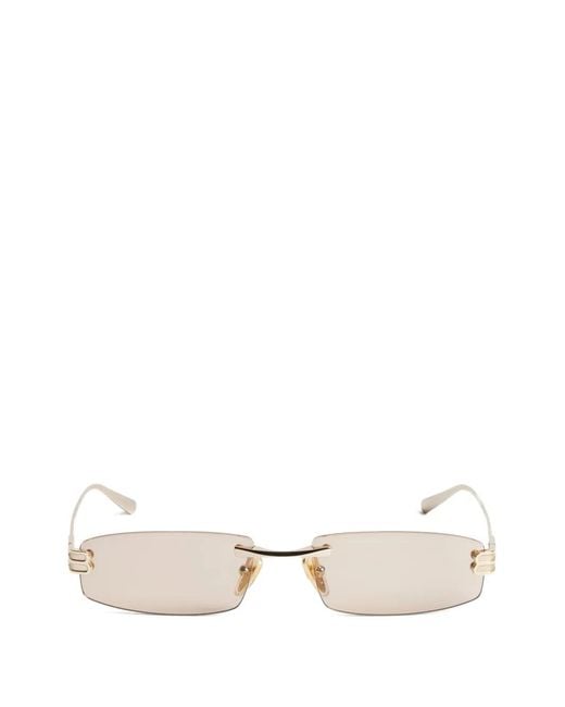 Balenciaga Natural Gossip S Rectangle-Frame Sunglasses