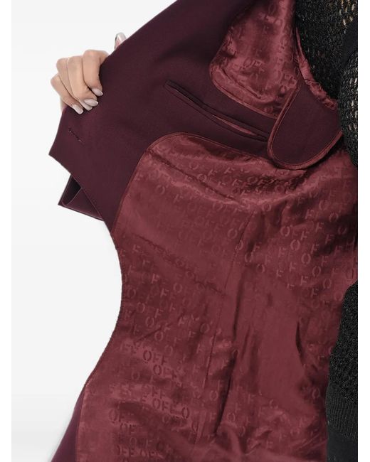 Off-White c/o Virgil Abloh Purple Meteor Cut-Out Blazer