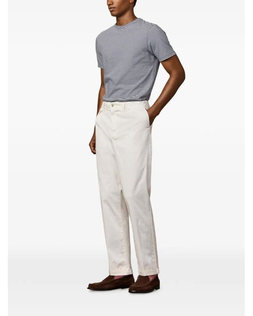 Hackett White Fulham Chino Trousers for men