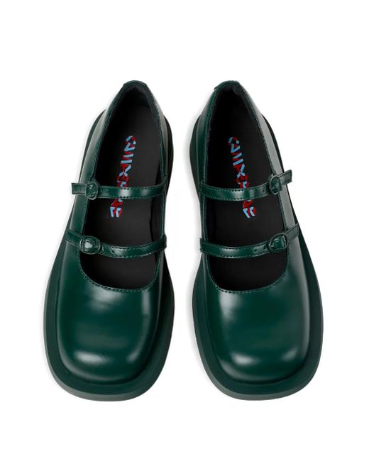 CAMPERLAB 1978 Leren Pumps Met Dubbele Gesp in het Green