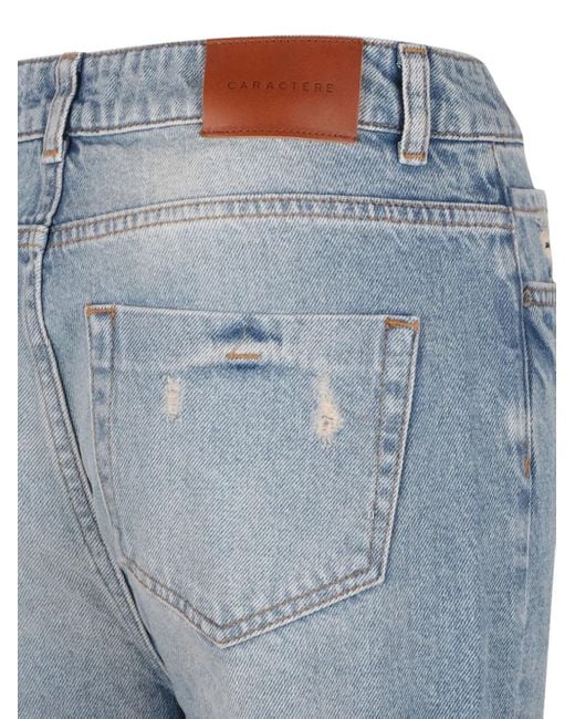 Caractere Logo-patch Jeans Blue