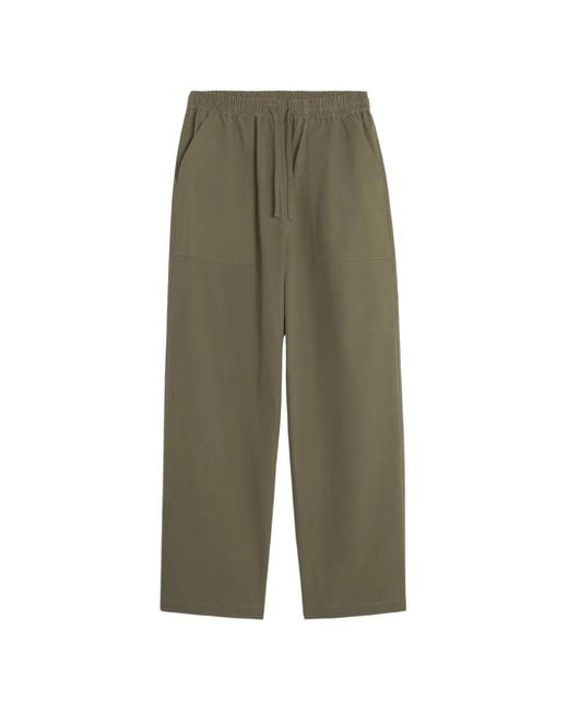 Maison Kitsuné Green Drawstring-Waistband Trousers for men
