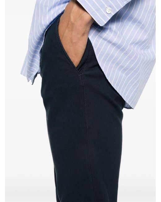 Pressed-crease slim-fit trousers Incotex de hombre de color Blue