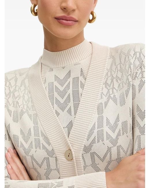 MARCIANO BY GUESS White Button Patterned Cardigan
