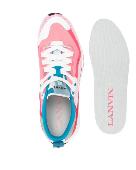 Lanvin L-i Sneakers mit Mesh-Einsätzen in Pink für Herren