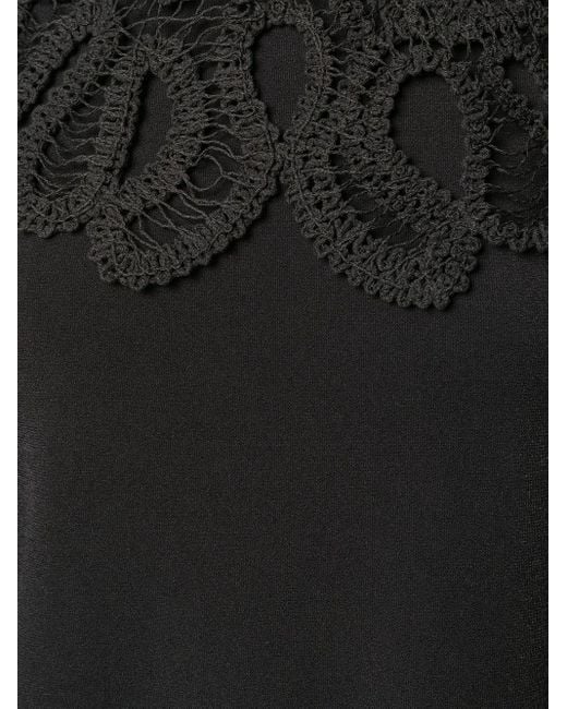 Jil Sander Black Embroidered Sleeveless Top