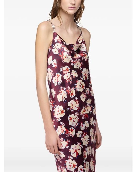 Rabanne White Floral-Patterned Chain-Link Maxi Dress