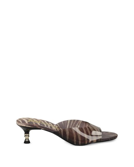 Just Cavalli Brown Sandales À Imprimé Zébré