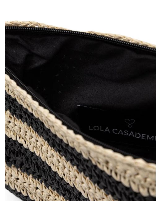 Lola Casademunt White Striped-Knit Starfish-Motif Wallet