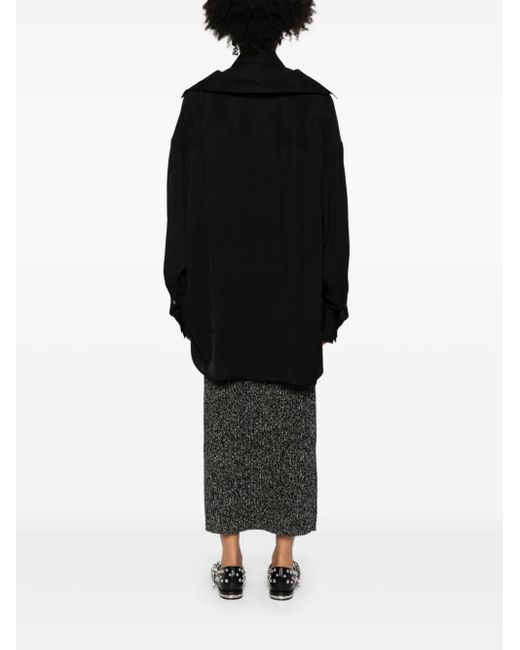 Maison Mihara Yasuhiro Black Layered Button-Fastening Top