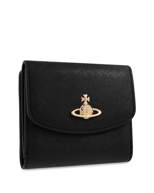 Vivienne Westwood Black Saffiano-Leather Wallet