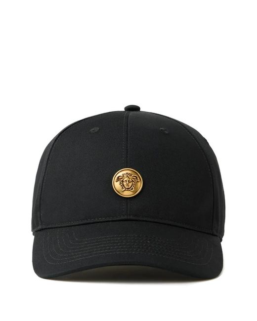 Gorra De Algodón Versace de hombre de color Black