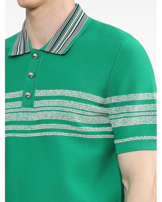 Polo à rayures Wales Bonner pour homme en coloris Green