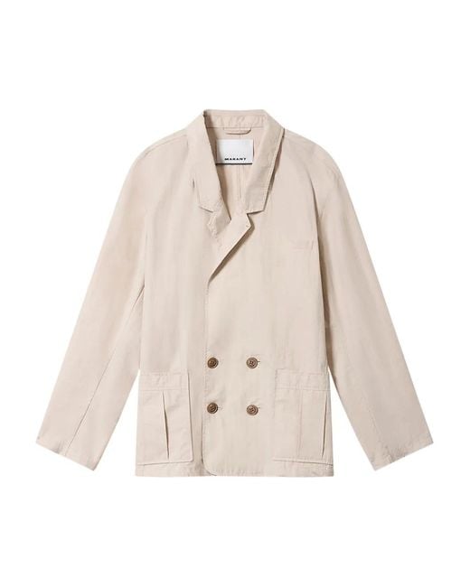 Isabel Marant White Yhann Double-Breasted Jacket for men