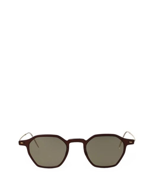 Lindberg Metallic Geometric-Frame Sunglasses for men