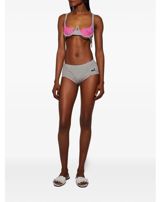 Natasha Zinko Pink Scoop-Neck Bra