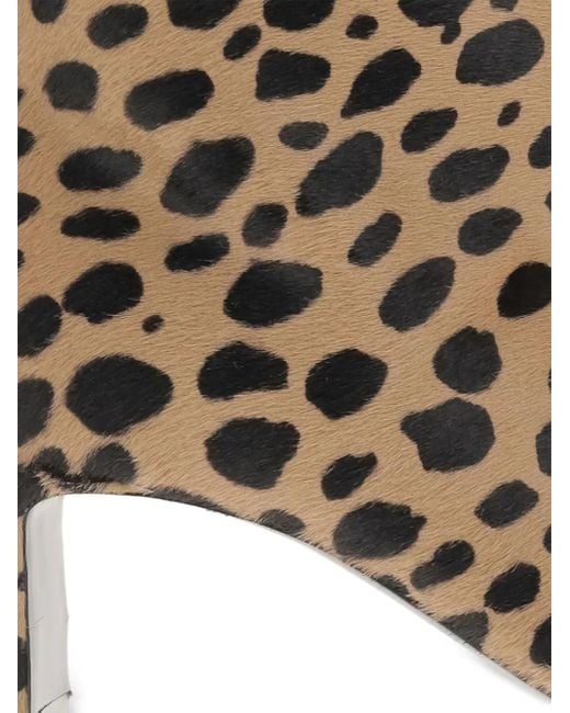 Khaite Brown 55Mm Leopard-Print Ankle Boots