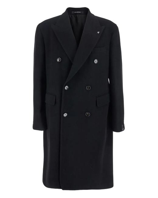 Tagliatore Doppelreihiger Mantel in Black für Herren