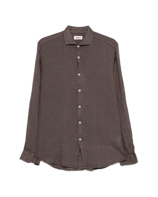 Altea Brown Button Shirt for men
