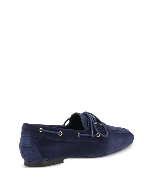 Frau Blue Suede Boat Loafers