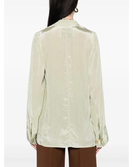 Forte Forte Green Crinkled Blazer