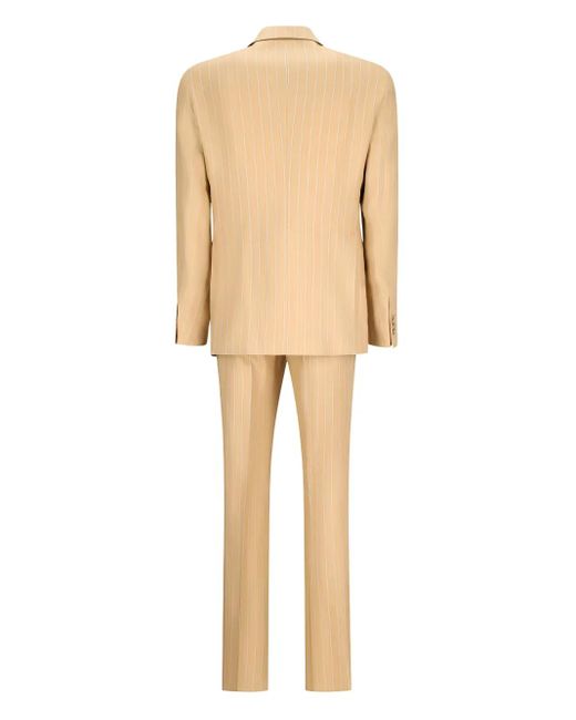 Tagliatore Natural Pinstripe-Pattern Double-Breasted Suit for men