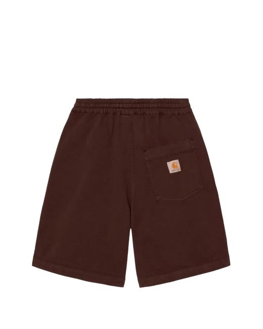 Carhartt Brown Floyde Drawstring Shorts for men